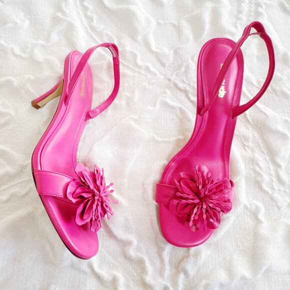 Larroudé Hibiscus Slingback Sandal Magenta Size 8 New - Picture 2 of 8